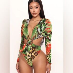 Tulum Time Bodysuit - Orange/combo
